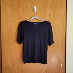 Dark Blue Sweater Short Sleeve